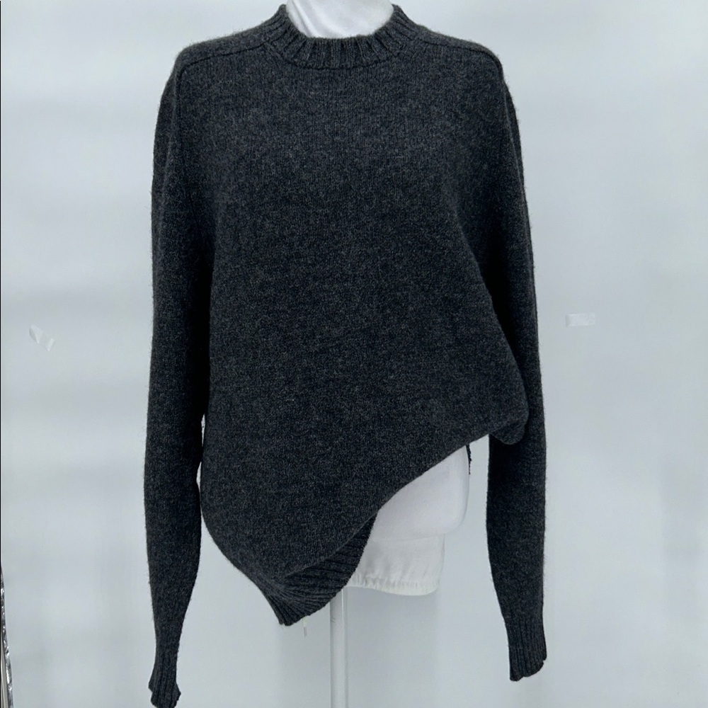 Alan Paine Vintage Shetland Wool Crewneck Sweater Gray Size 42 Made England - Picture 6 of 11